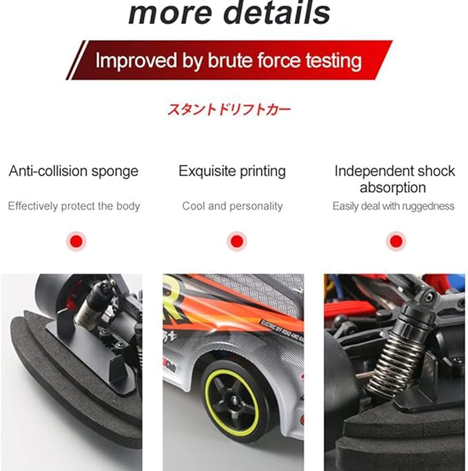RC Drift Racing Car, 2.4GHz 4WD ESP Configuration With Steering And Speed Control Drift RC Truck, 1/14 Scale Remote Control Race Drifting Cars,For Adults And Kids