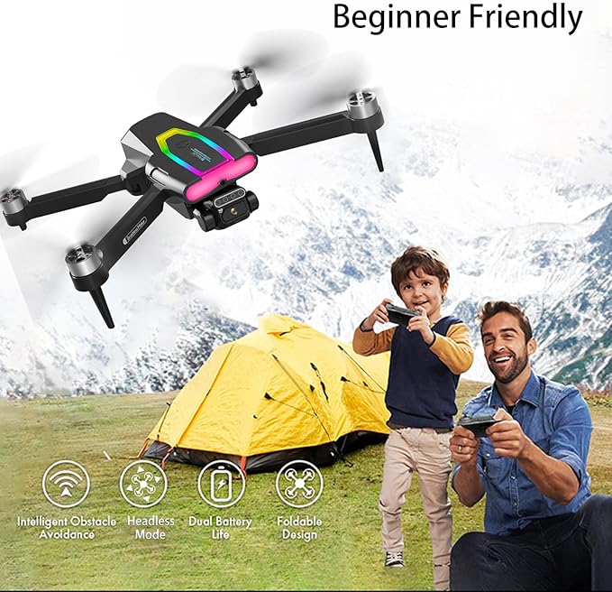๐ 1080P HD Dual Camera Drone with Obstacle Avoidance Foldable Mini RC Quadcopter with Brushless Motor โ 50-Minute Long Flight Time | Beginner-Friendly