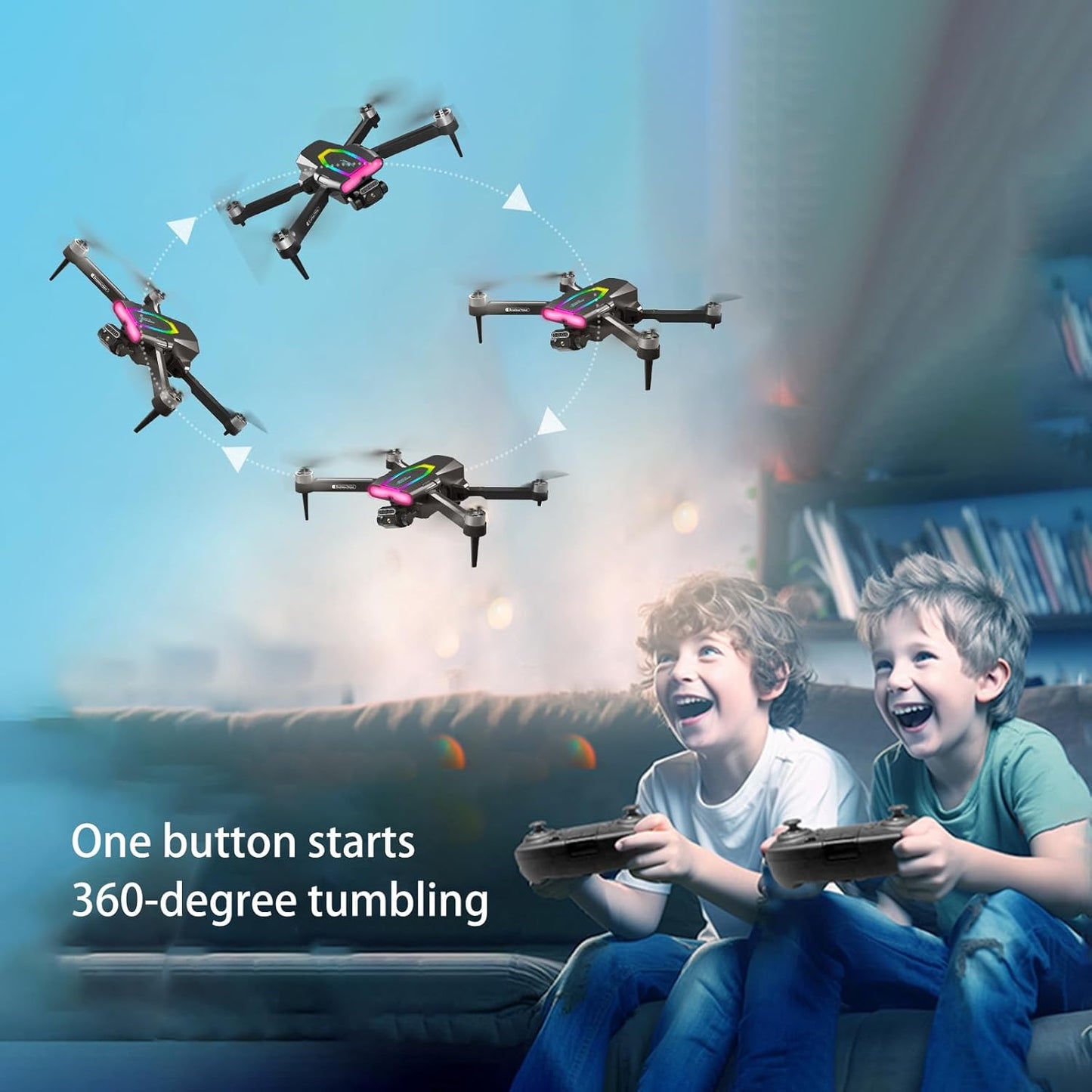 ๐ 1080P HD Dual Camera Drone with Obstacle Avoidance Foldable Mini RC Quadcopter with Brushless Motor โ 50-Minute Long Flight Time | Beginner-Friendly