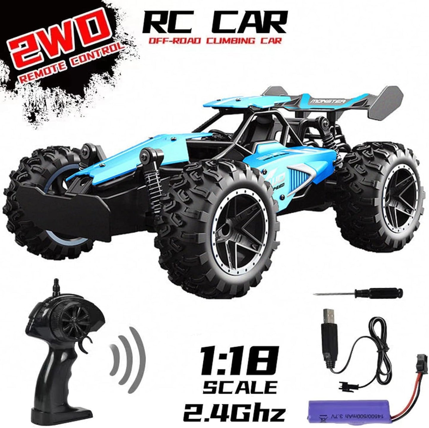 Eacam RC Car Remote Control Car RC Racing Car 1/18 2.4GHz RC Drift Car RTR Toy for Kids Boys