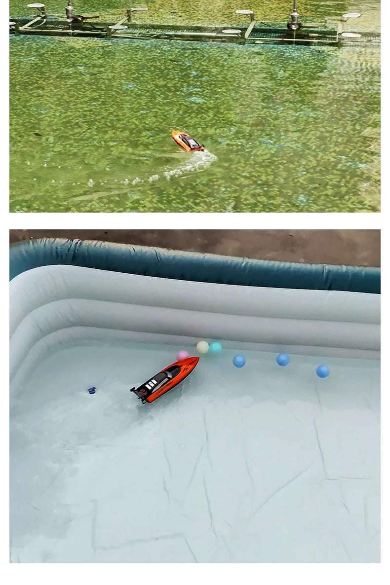 Kids Remote Control Boat Toy, Airship, High Speed Boat, Water Toys for Children, Outdoor Toys, Summer Gifts, Waterproof Electric Toy Boat, 2.4GHz