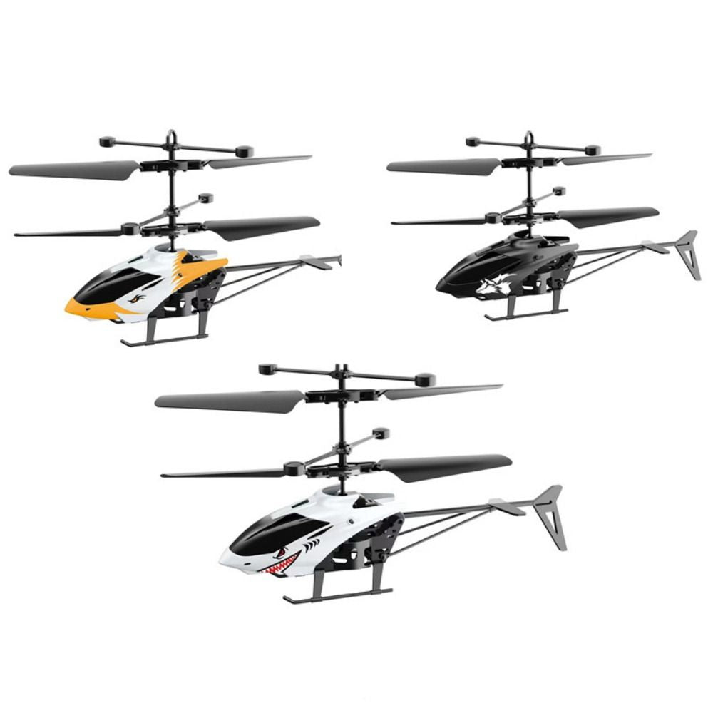 RC Plastic Rechargeable Helicopter Toy, Remote Control Airplane, White, Yellow, Black, USB Charging, 2 Channels, Gift