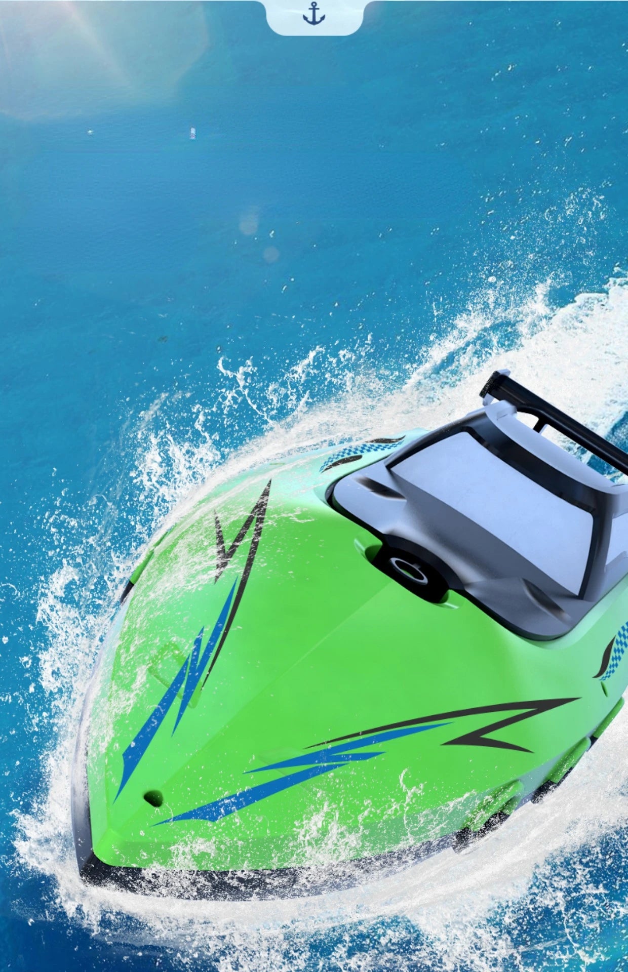 Kids Remote Control Boat Toy, Airship, High Speed Boat, Water Toys for Children, Outdoor Toys, Summer Gifts, Waterproof Electric Toy Boat, 2.4GHz