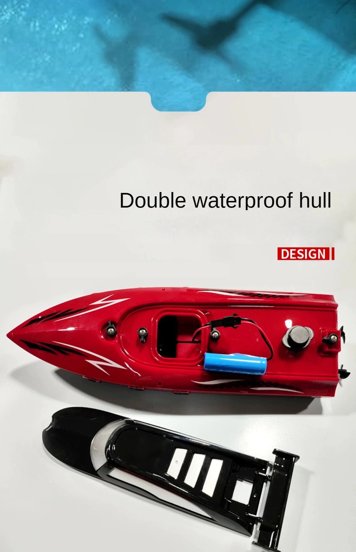 Kids Remote Control Boat Toy, Airship, High Speed Boat, Water Toys for Children, Outdoor Toys, Summer Gifts, Waterproof Electric Toy Boat, 2.4GHz