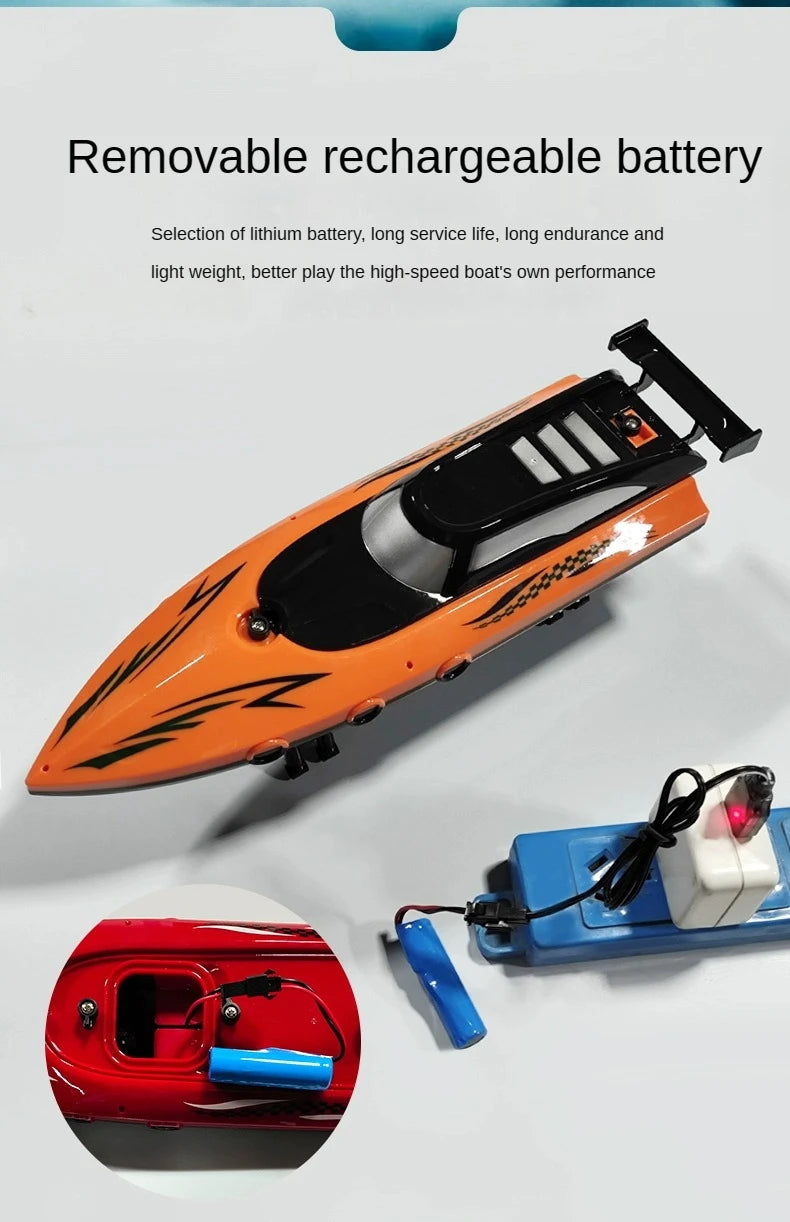 Kids Remote Control Boat Toy, Airship, High Speed Boat, Water Toys for Children, Outdoor Toys, Summer Gifts, Waterproof Electric Toy Boat, 2.4GHz