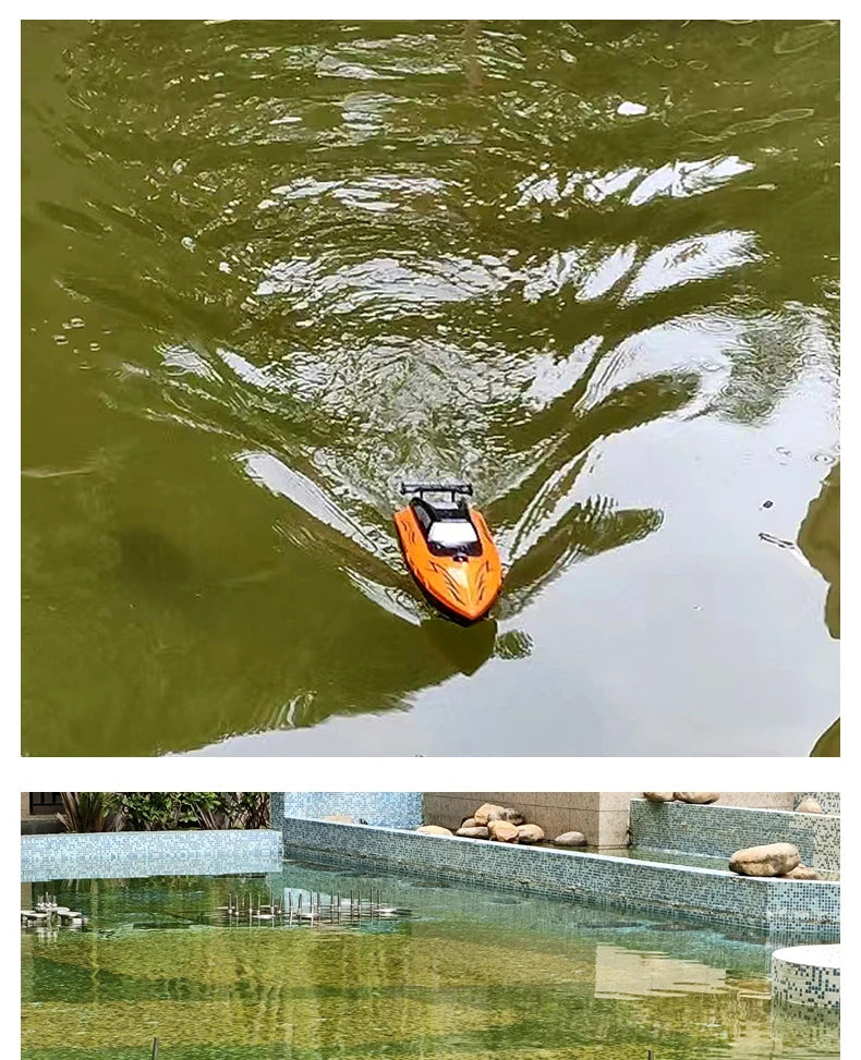Kids Remote Control Boat Toy, Airship, High Speed Boat, Water Toys for Children, Outdoor Toys, Summer Gifts, Waterproof Electric Toy Boat, 2.4GHz