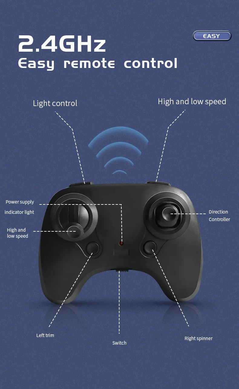 Glider Radio Control Foam Aircraft, RC Plane, Glider Aircraft, LED Lighting, Six Axis Gyroscope, Fighter Flight Toy for Children, Epp 2.4G, 2.5 Channel