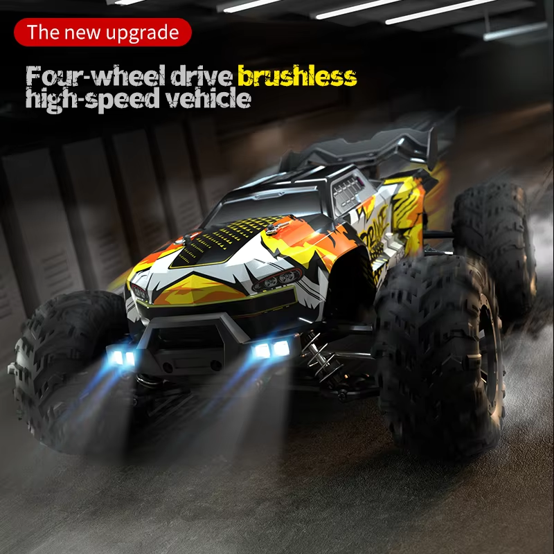 4x4 High Speed โโ70KM/H Off-Road RC Car, 1/16 Brushless 4WD LED Headlight Remote Control Car, Monster Truck Toys for Boys Gift