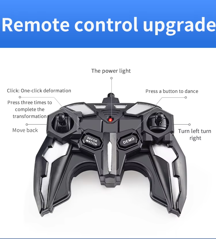 π€π Transform RC Car Robot β 2-in-1 Police Car & Robot with Lights and Stunts | 2.4GHz Remote | 1:18 Scale