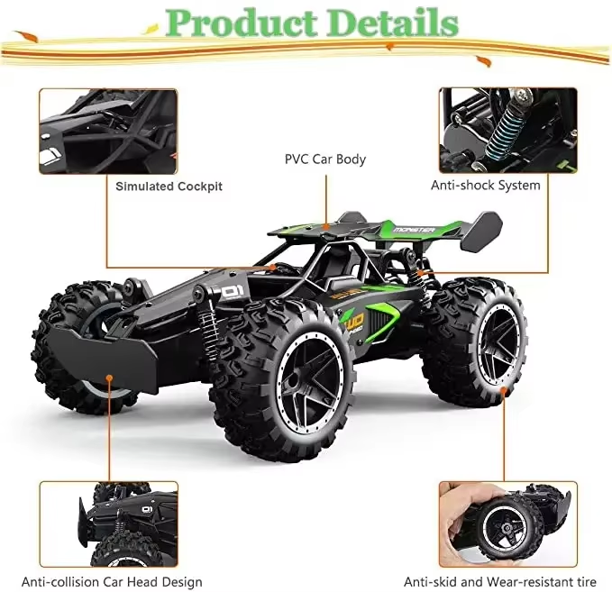 Eacam RC Car Remote Control Car RC Racing Car 1/18 2.4GHz RC Drift Car RTR Toy for Kids Boys