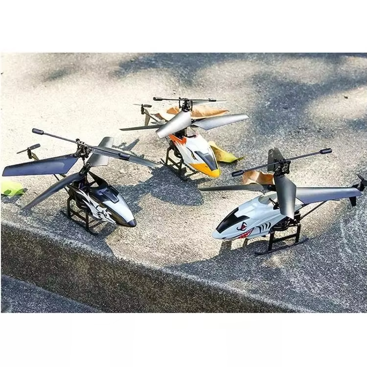 RC Plastic Rechargeable Helicopter Toy, Remote Control Airplane, White, Yellow, Black, USB Charging, 2 Channels, Gift
