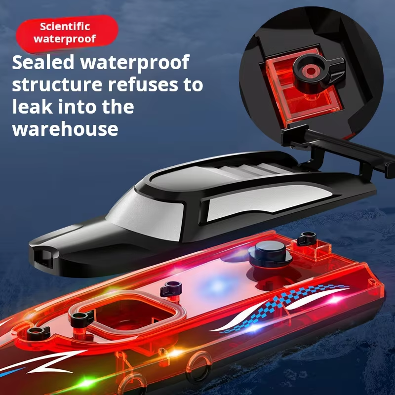 Kids Remote Control Boat Toy, Airship, High Speed Boat, Water Toys for Children, Outdoor Toys, Summer Gifts, Waterproof Electric Toy Boat, 2.4GHz