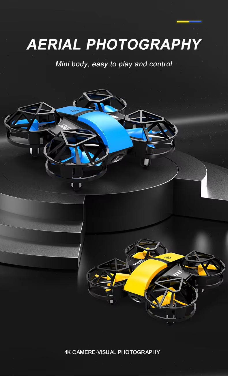 811 Mini Drone 4K HD Professional Aerial Camera WiFi FPV Lights Full Wrap Shield Quadcopter RC Helicopter Toys for Kids