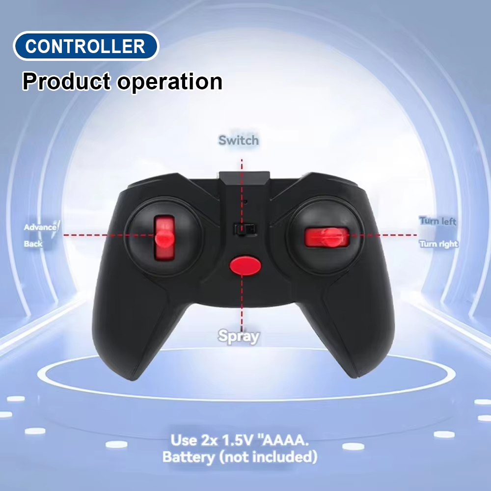๐ 4WD Remote Control Alloy Stunt Car with Spray & LED Lights โ Climbing Action RC Toy for Kids (Rechargeable)