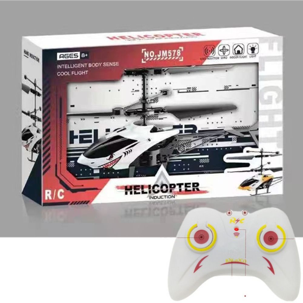 RC Plastic Rechargeable Helicopter Toy, Remote Control Airplane, White, Yellow, Black, USB Charging, 2 Channels, Gift
