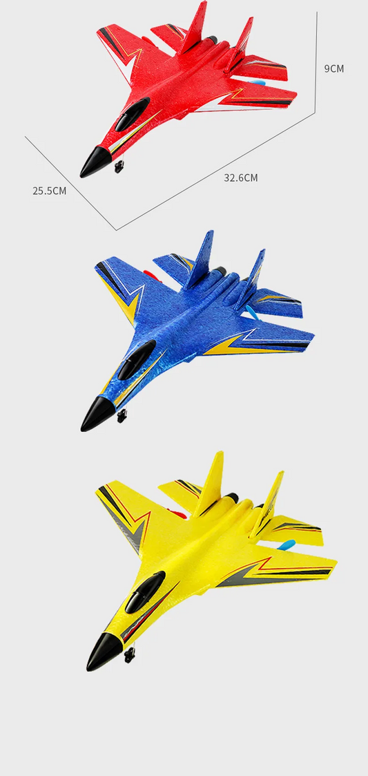 Glider Radio Control Foam Aircraft, RC Plane, Glider Aircraft, LED Lighting, Six Axis Gyroscope, Fighter Flight Toy for Children, Epp 2.4G, 2.5 Channel