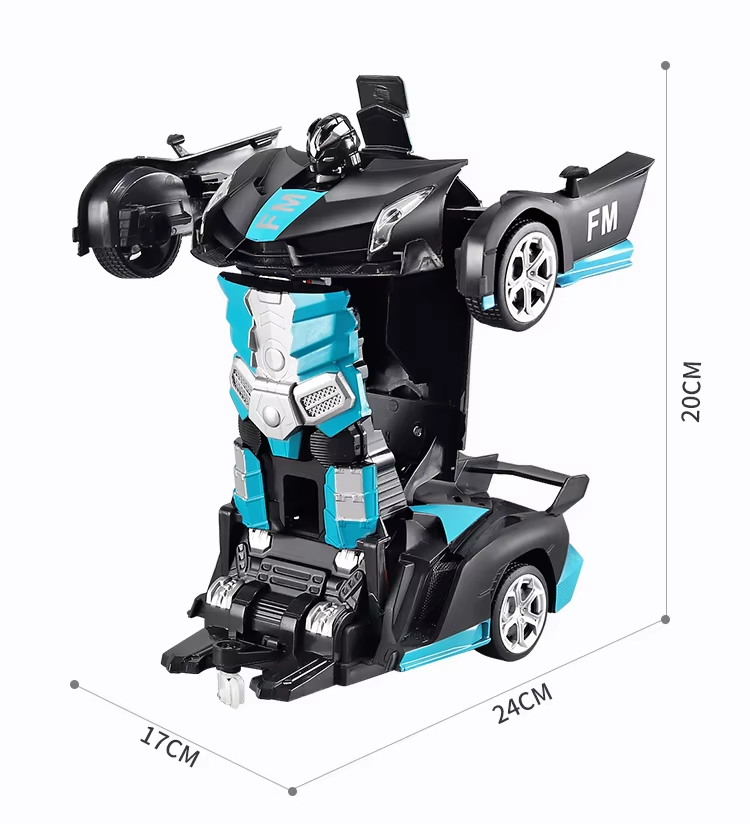 🤖🚓 Transform RC Car Robot – 2-in-1 Police Car & Robot with Lights and Stunts | 2.4GHz Remote | 1:18 Scale
