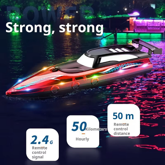 Kids Remote Control Boat Toy, Airship, High Speed Boat, Water Toys for Children, Outdoor Toys, Summer Gifts, Waterproof Electric Toy Boat, 2.4GHz