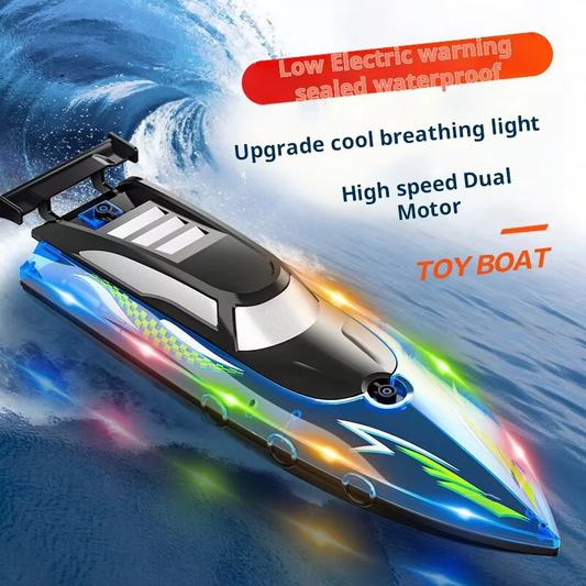 Kids Remote Control Boat Toy, Airship, High Speed Boat, Water Toys for Children, Outdoor Toys, Summer Gifts, Waterproof Electric Toy Boat, 2.4GHz