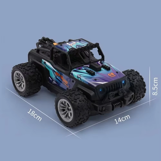 🚙 4WD Remote Control Alloy Stunt Car with Spray & LED Lights – Climbing Action RC Toy for Kids (Rechargeable)
