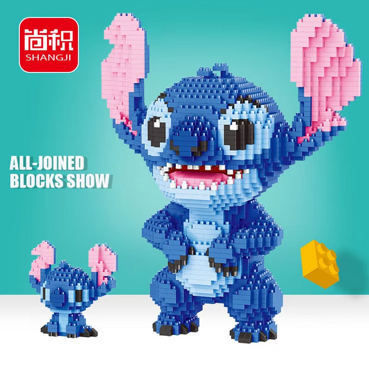 🧩 Stitch Micro Building Block Set – 3D Mini Brick Model (2300+ pcs)
