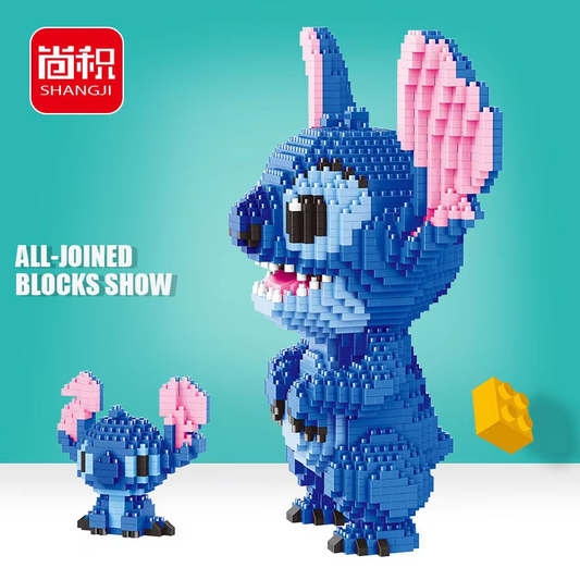 🧩 Stitch Micro Building Block Set – 3D Mini Brick Model (2300+ pcs)