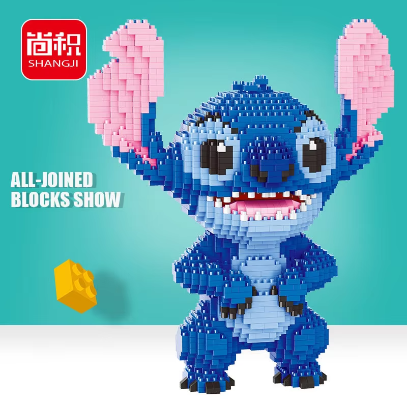 🧩 Stitch Micro Building Block Set – 3D Mini Brick Model (2300+ pcs)